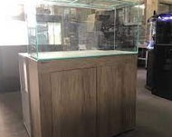 Tank and Cabinet 3 foot (White, Wood Grain, Black)